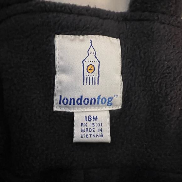 London Fog Snow Pants Fleece Overalls Overall Charcoal Grey Infant Warm 18 Mos. - Picture 9 of 13